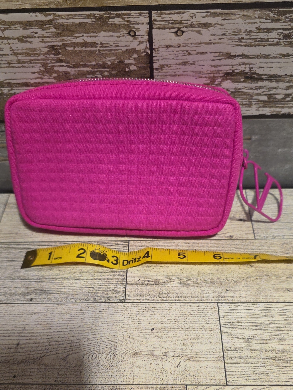 Valentino Cosmetic Hot Pink Quilted Bag